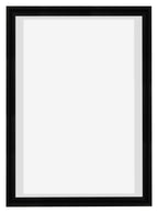 Lyon MDF Canvas Floater Frame 5 7 Black Matte Front | Yourdecoration.com