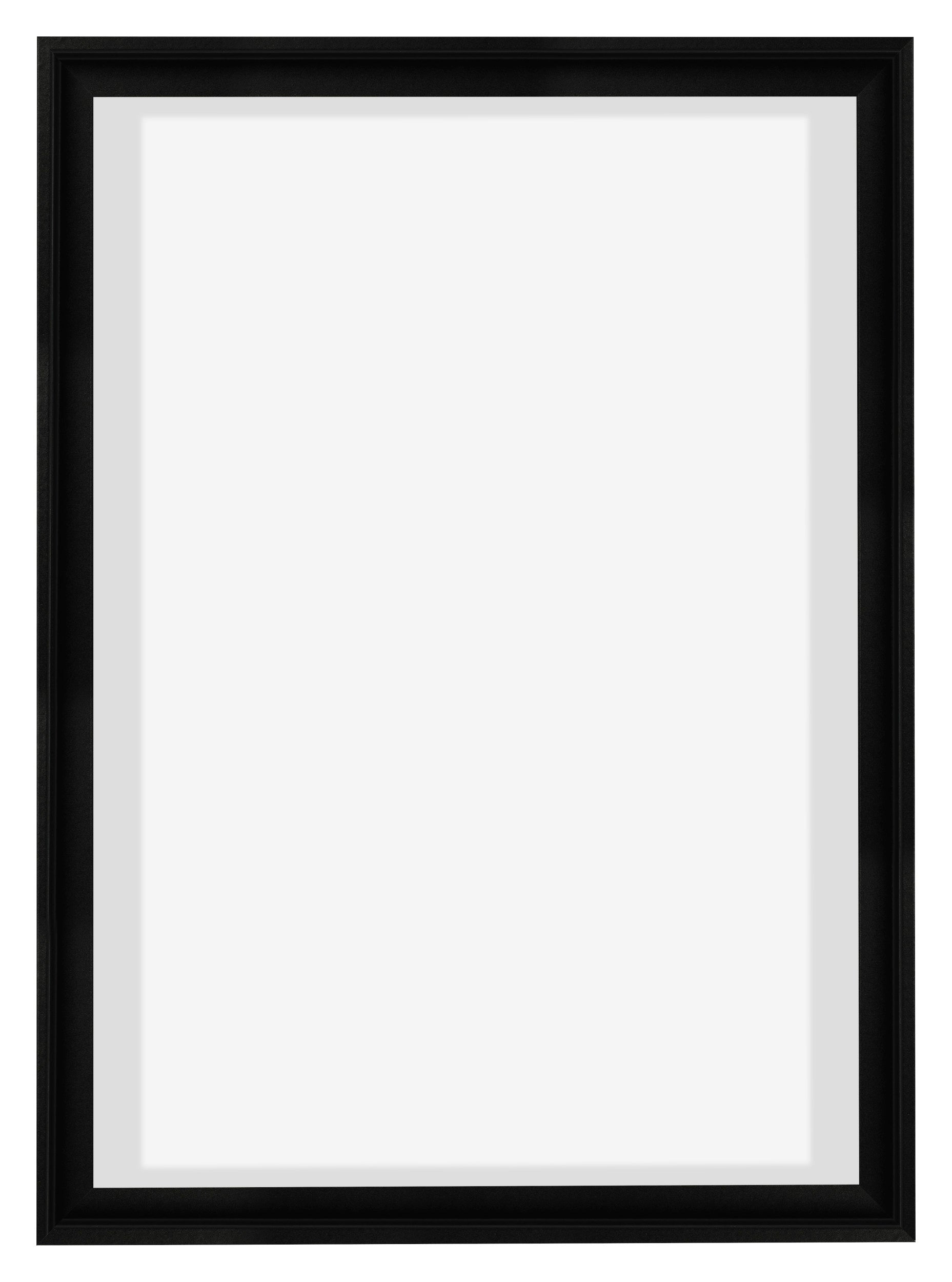 Lyon MDF Canvas Floater Frame 5 7 Black Matte Front | Yourdecoration.com