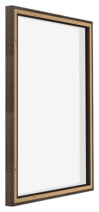 Lyon MDF Canvas Floater Frame 5 7 Oak Dark Back Oblique | Yourdecoration.com