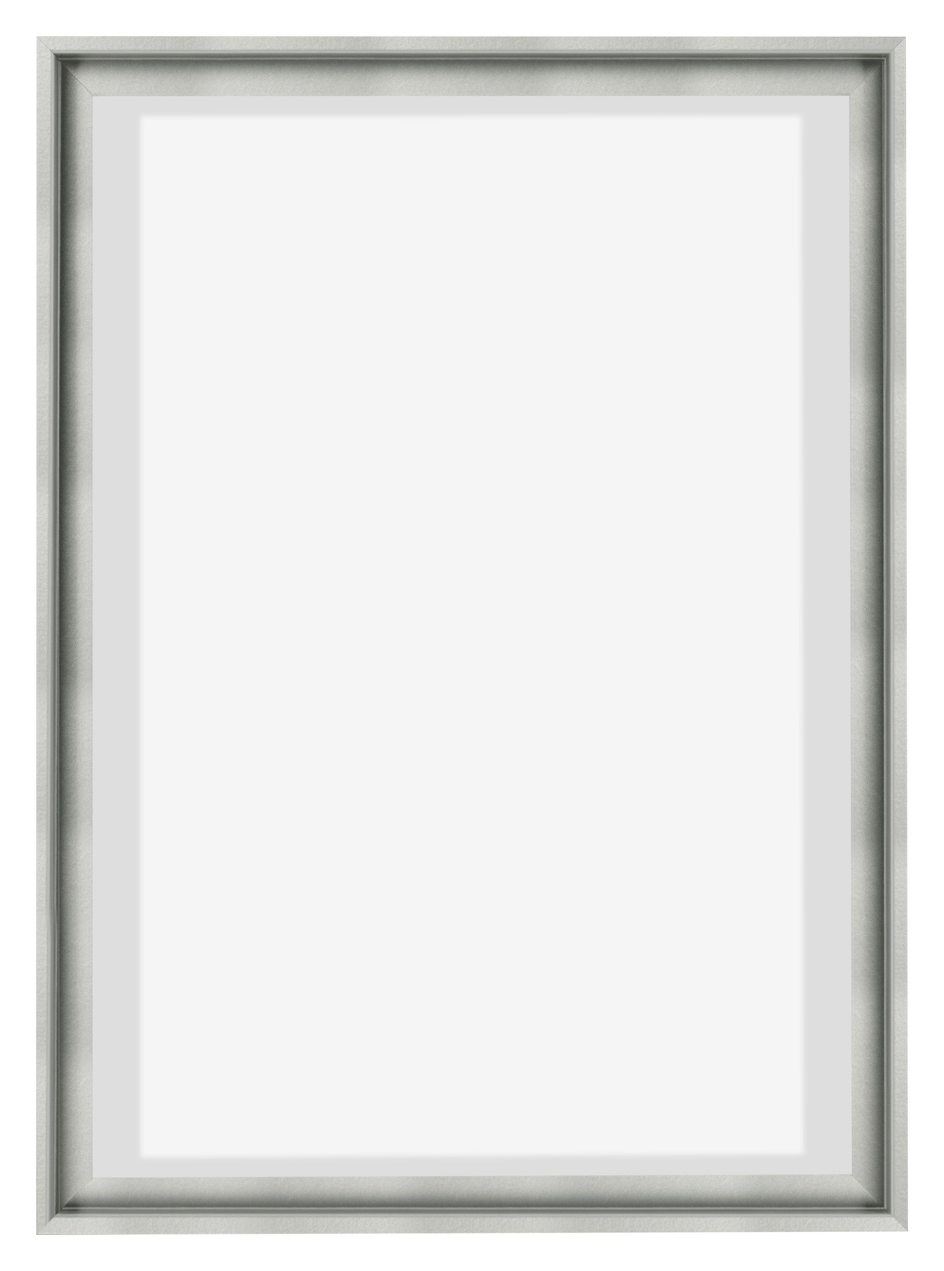 Lyon MDF Canvas Floater Frame 5 7 Silver Matte Front | Yourdecoration.com