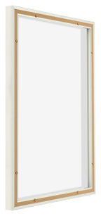 Lyon MDF Canvas Floater Frame 5 7 White Matte Back Oblique | Yourdecoration.com