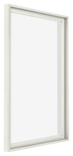 Lyon MDF Canvas Floater Frame 5 7 White Matte Front Oblique | Yourdecoration.com