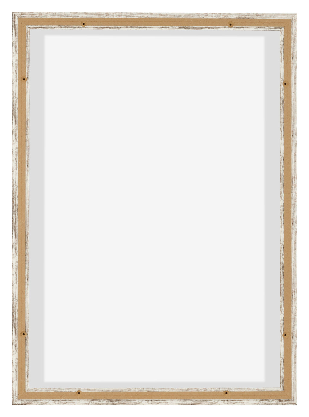 Lyon MDF Canvas Floater Frame 5 7 White Vintage Back | Yourdecoration.com