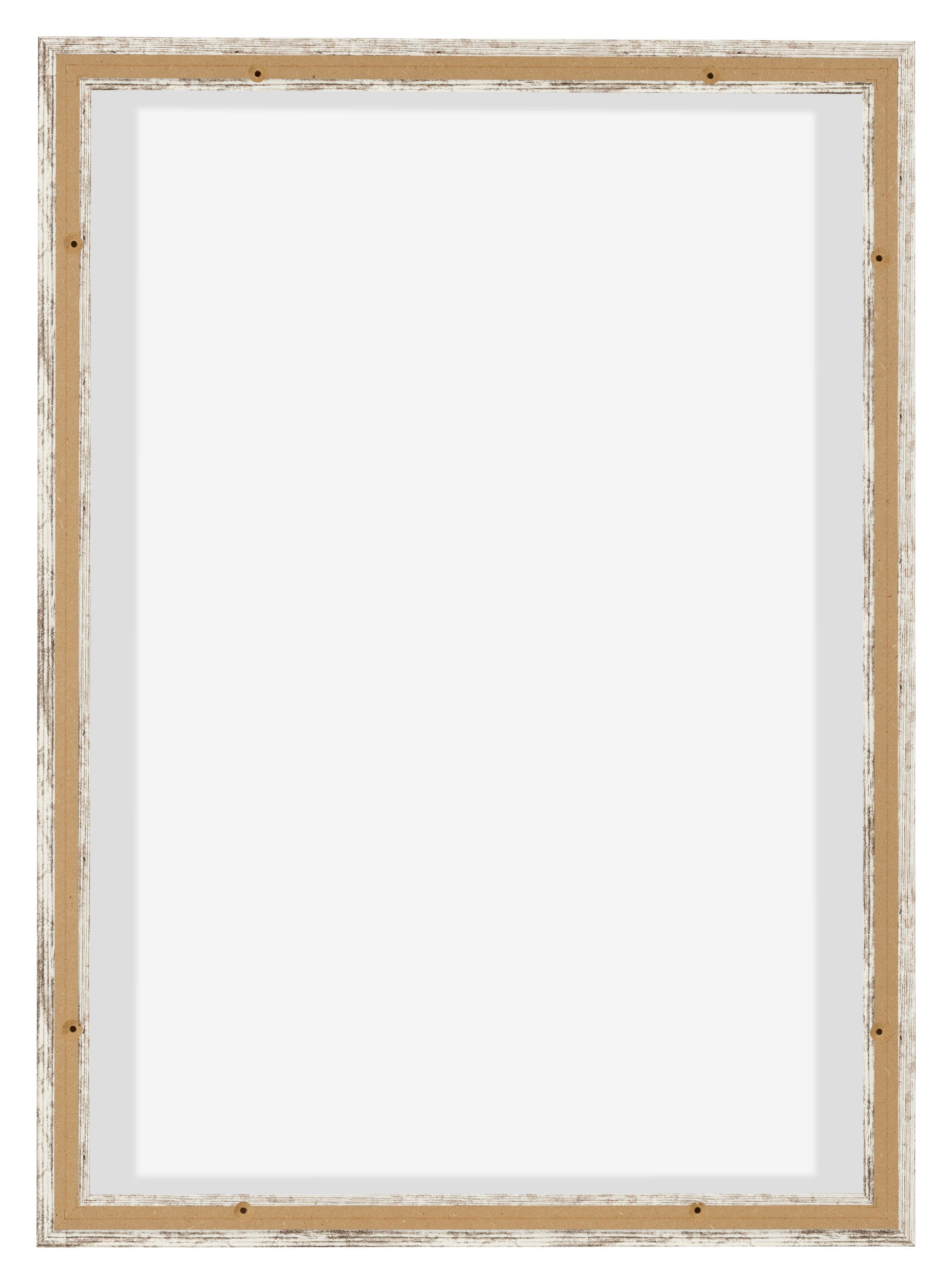 Lyon MDF Canvas Floater Frame 5 7 White Vintage Back | Yourdecoration.com
