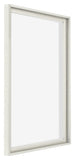 Lyon MDF Canvas Floater Frame 5 7 White Wash Front Oblique | Yourdecoration.com