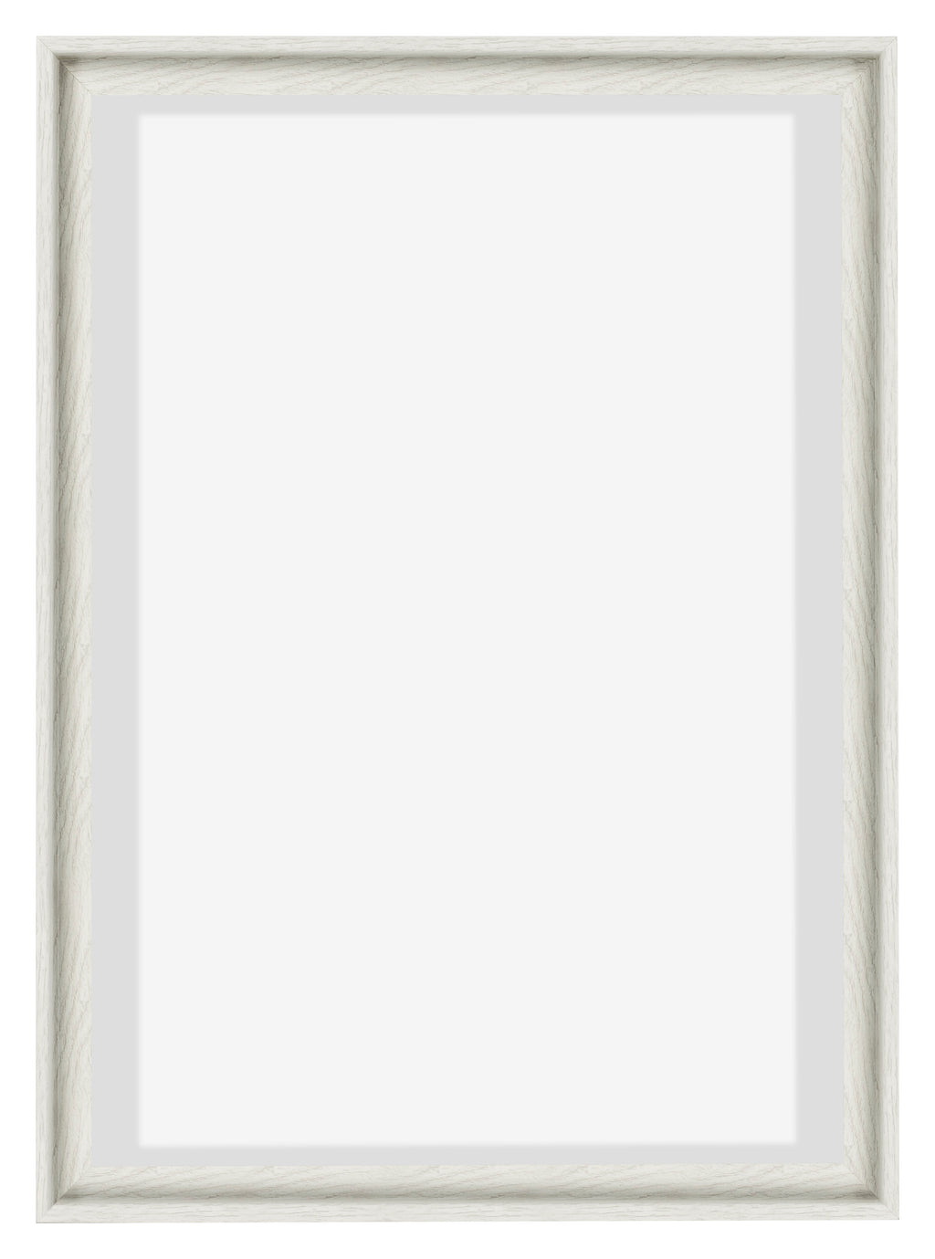Lyon MDF Canvas Floater Frame 5 7 White Wash Front | Yourdecoration.com