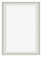 Lyon MDF Canvas Floater Frame 5 7 White Wash Front | Yourdecoration.com