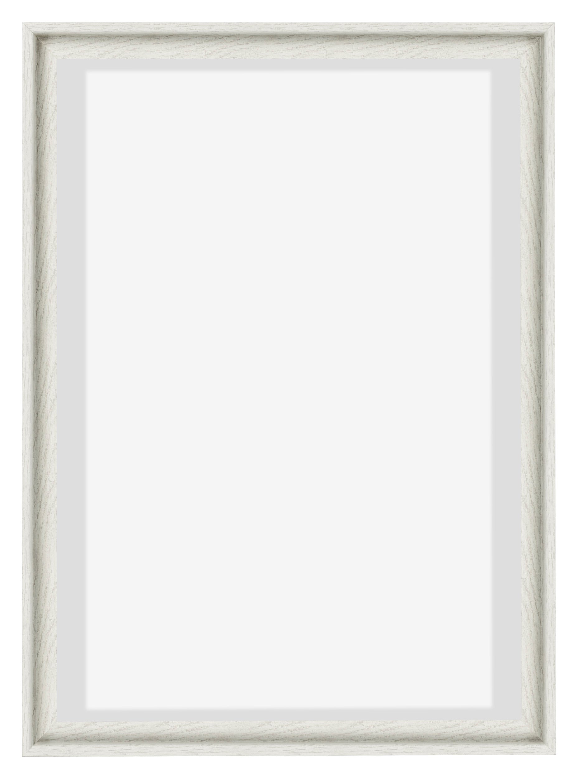 Lyon MDF Canvas Floater Frame 5 7 White Wash Front | Yourdecoration.com