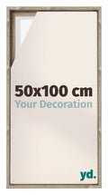 Lyon MDF Canvas Floater Frame 50x100cm Sonoma Oak Voorzijde Maat | Yourdecoration.com
