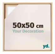 Lyon MDF Canvas Floater Frame 50x50cm Beech Front Size | Yourdecoration.com