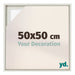 Lyon MDF Canvas Floater Frame 50x50cm White Wash Voorzijde Maat | Yourdecoration.com
