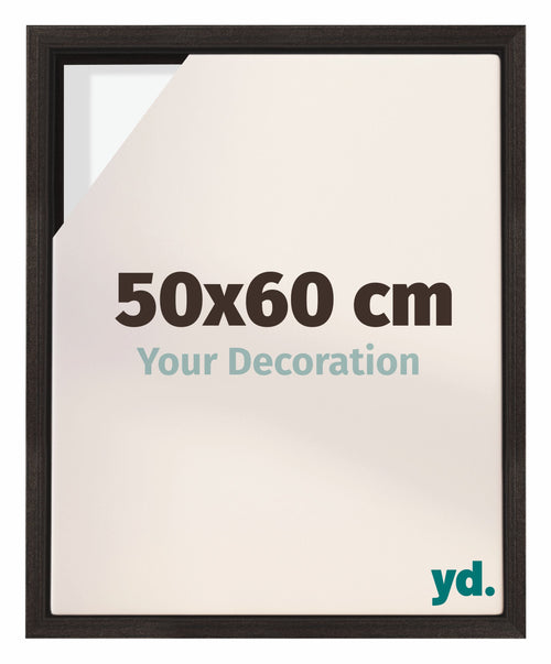 Lyon MDF Canvas Floater Frame 50x60cm Oak Dark Front Size | Yourdecoration.com