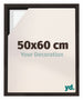 Lyon MDF Canvas Floater Frame 50x60cm Oak Dark Front Size | Yourdecoration.com