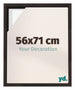 Lyon MDF Canvas Floater Frame 56x71cm Oak Dark Front Size | Yourdecoration.com