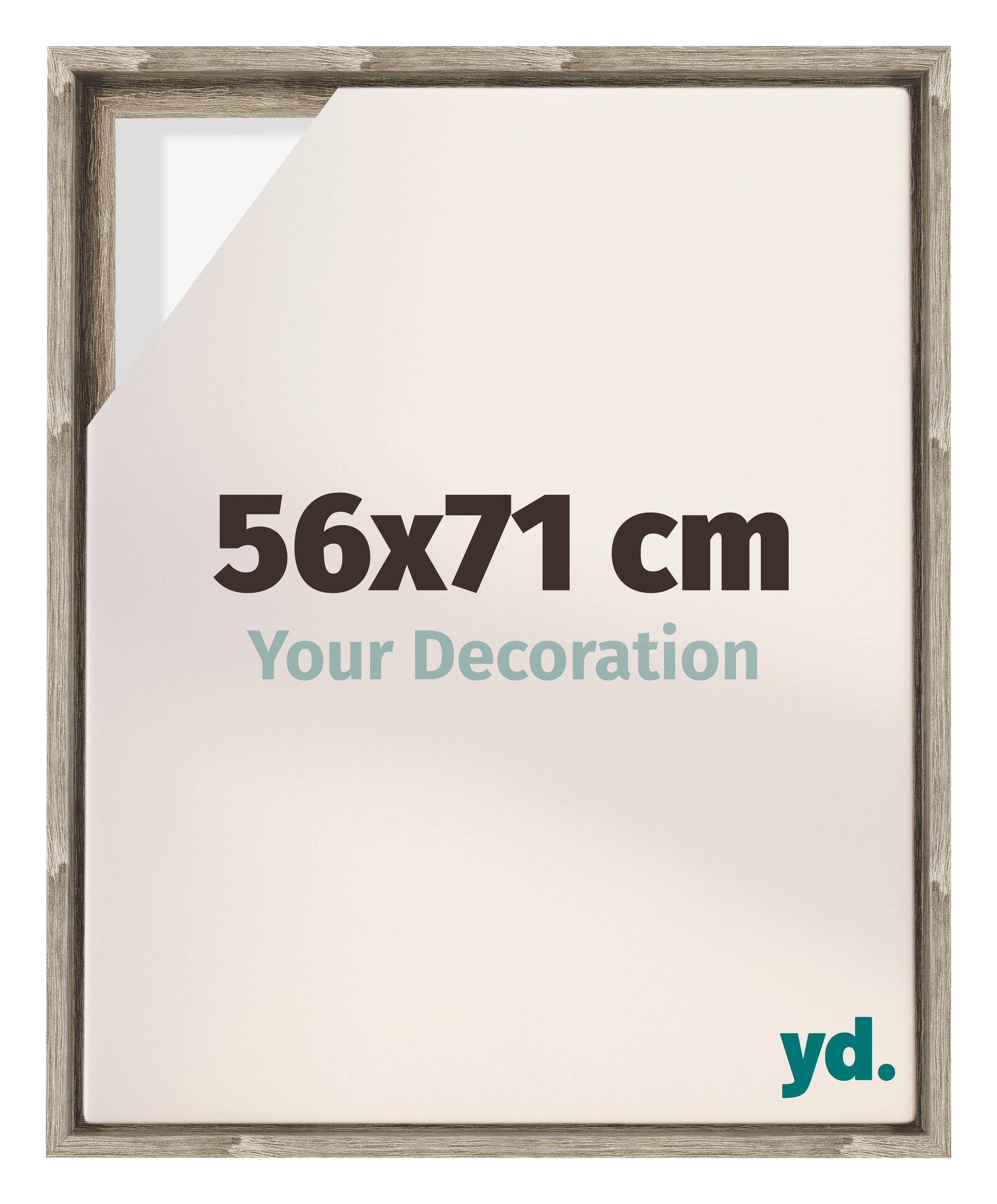 Lyon MDF Canvas Floater Frame 56x71cm Sonoma Oak Voorzijde Maat | Yourdecoration.com