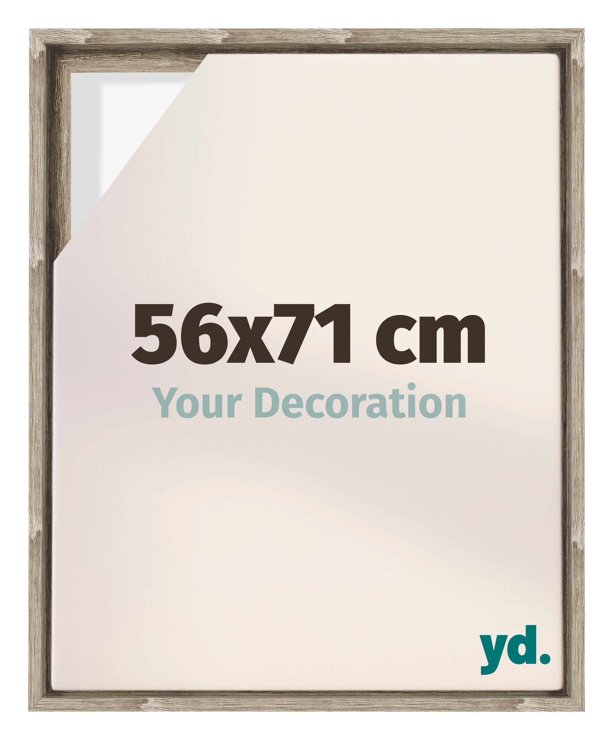 Lyon MDF Canvas Floater Frame 56x71cm Sonoma Oak Voorzijde Maat | Yourdecoration.com