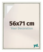 Lyon MDF Canvas Floater Frame 56x71cm White Wash Voorzijde Maat | Yourdecoration.com