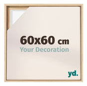 Lyon MDF Canvas Floater Frame 60x60cm Beech Front Size | Yourdecoration.com
