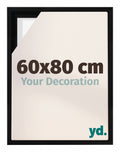 Lyon MDF Canvas Floater Frame 60x80cm Black Matte Front Size | Yourdecoration.com