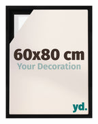 Lyon MDF Canvas Floater Frame 60x80cm Black Matte Front Size | Yourdecoration.com