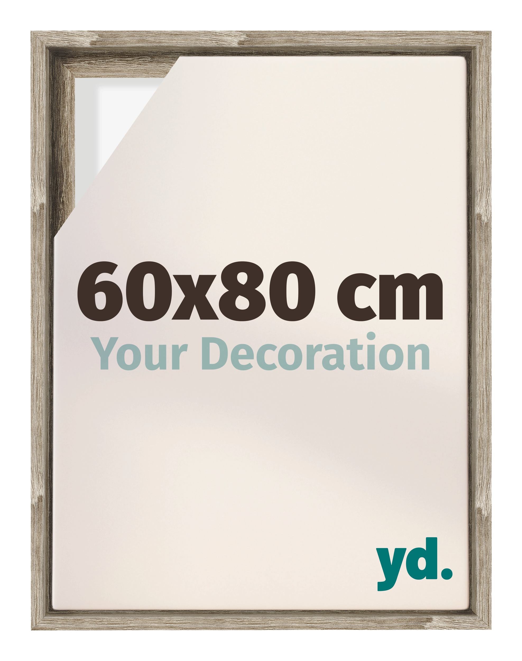 Lyon MDF Canvas Floater Frame 60x80cm Sonoma Oak Voorzijde Maat | Yourdecoration.com
