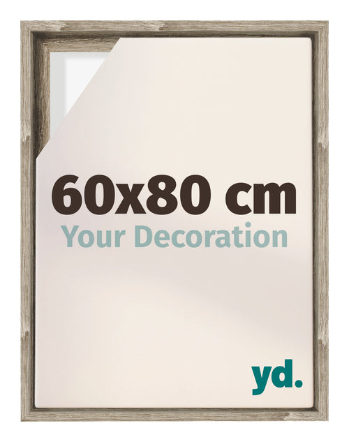 Lyon MDF Canvas Floater Frame 60x80cm Sonoma Oak Voorzijde Maat | Yourdecoration.com