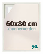 Lyon MDF Canvas Floater Frame 60x80cm White Matte Front Size | Yourdecoration.com
