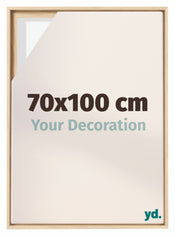 Lyon MDF Canvas Floater Frame 70x100cm Beech Front Size | Yourdecoration.com