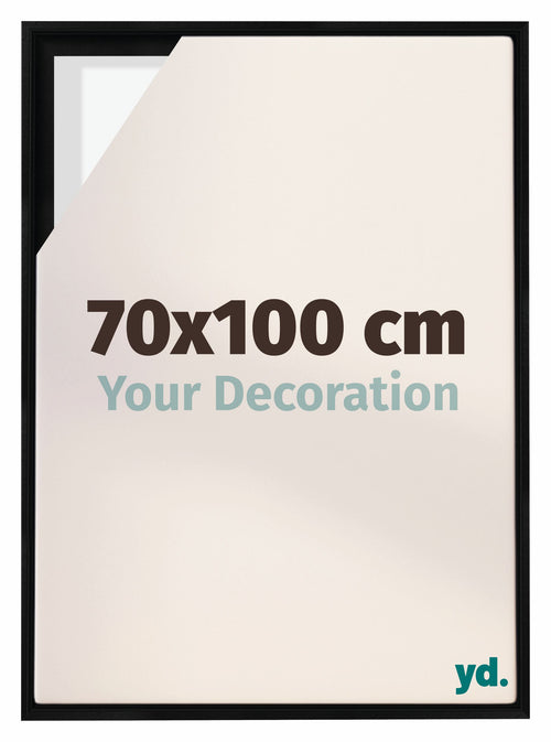 Lyon MDF Canvas Floater Frame 70x100cm Black Matte Front Size | Yourdecoration.com