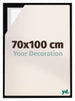Lyon MDF Canvas Floater Frame 70x100cm Black Matte Front Size | Yourdecoration.com