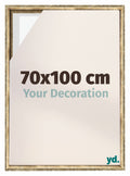Lyon MDF Canvas Floater Frame 70x100cm Gold Antique Front Size | Yourdecoration.com