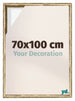 Lyon MDF Canvas Floater Frame 70x100cm Gold Antique Front Size | Yourdecoration.com