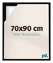 Lyon MDF Canvas Floater Frame 70x90cm Black Matte Front Size | Yourdecoration.com