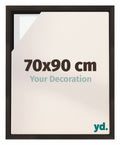 Lyon MDF Canvas Floater Frame 70x90cm Oak Dark Front Size | Yourdecoration.com