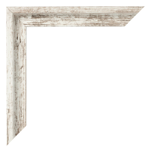 Lyon MDF Canvas Floater Frame White Vintage Corner | Yourdecoration.com