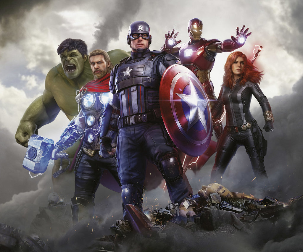 Marvel Avengers Working Together Wall Mural DX6 208 | Yourdecoration.com