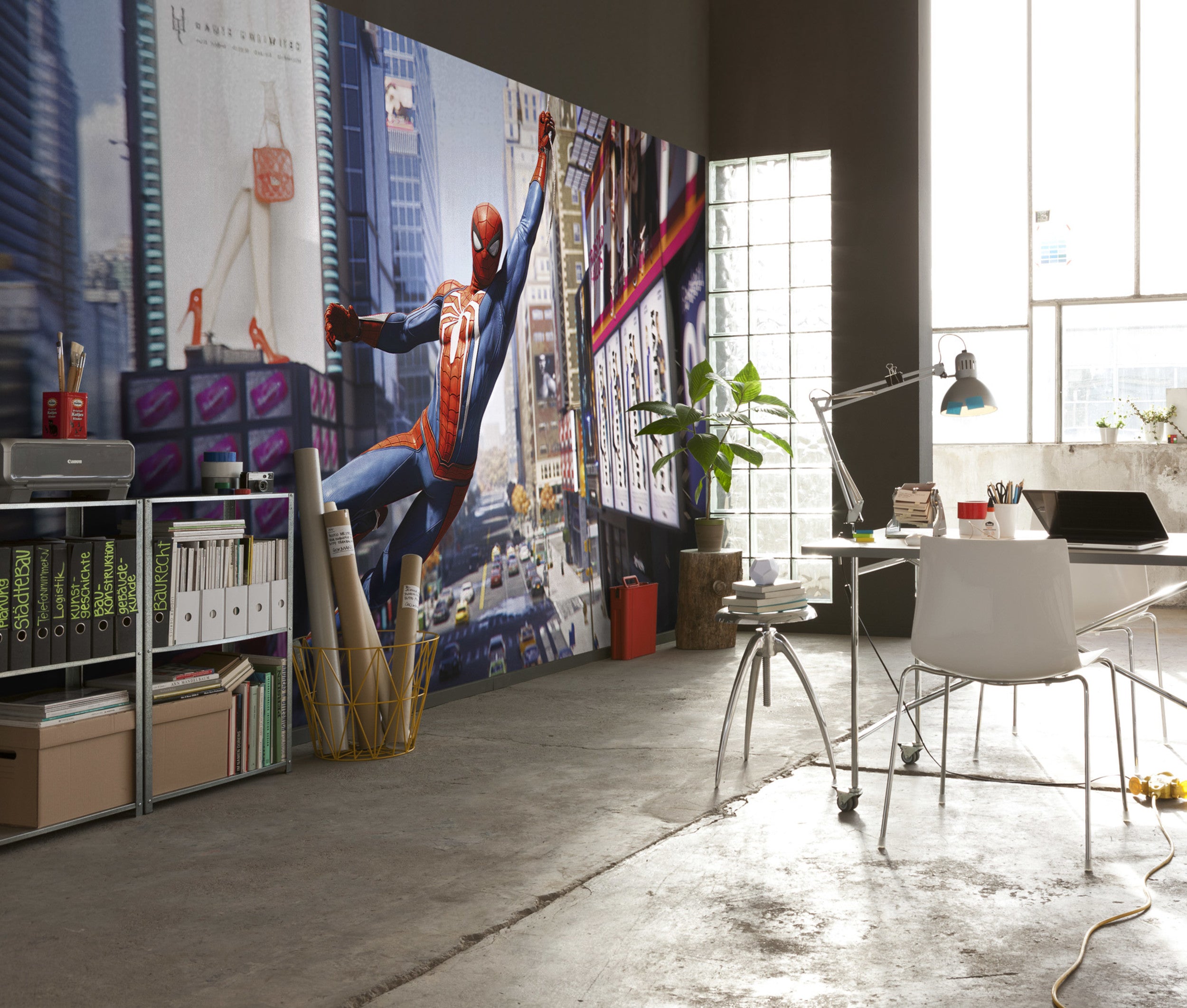 Marvel Spider Man City Swing Interior umor61 Wall Mural DX8 239 | Yourdecoration.com