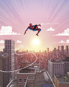 Marvel Spider Man Swinging through the Air Wall Mural DX4 209 | Yourdecoration.com
