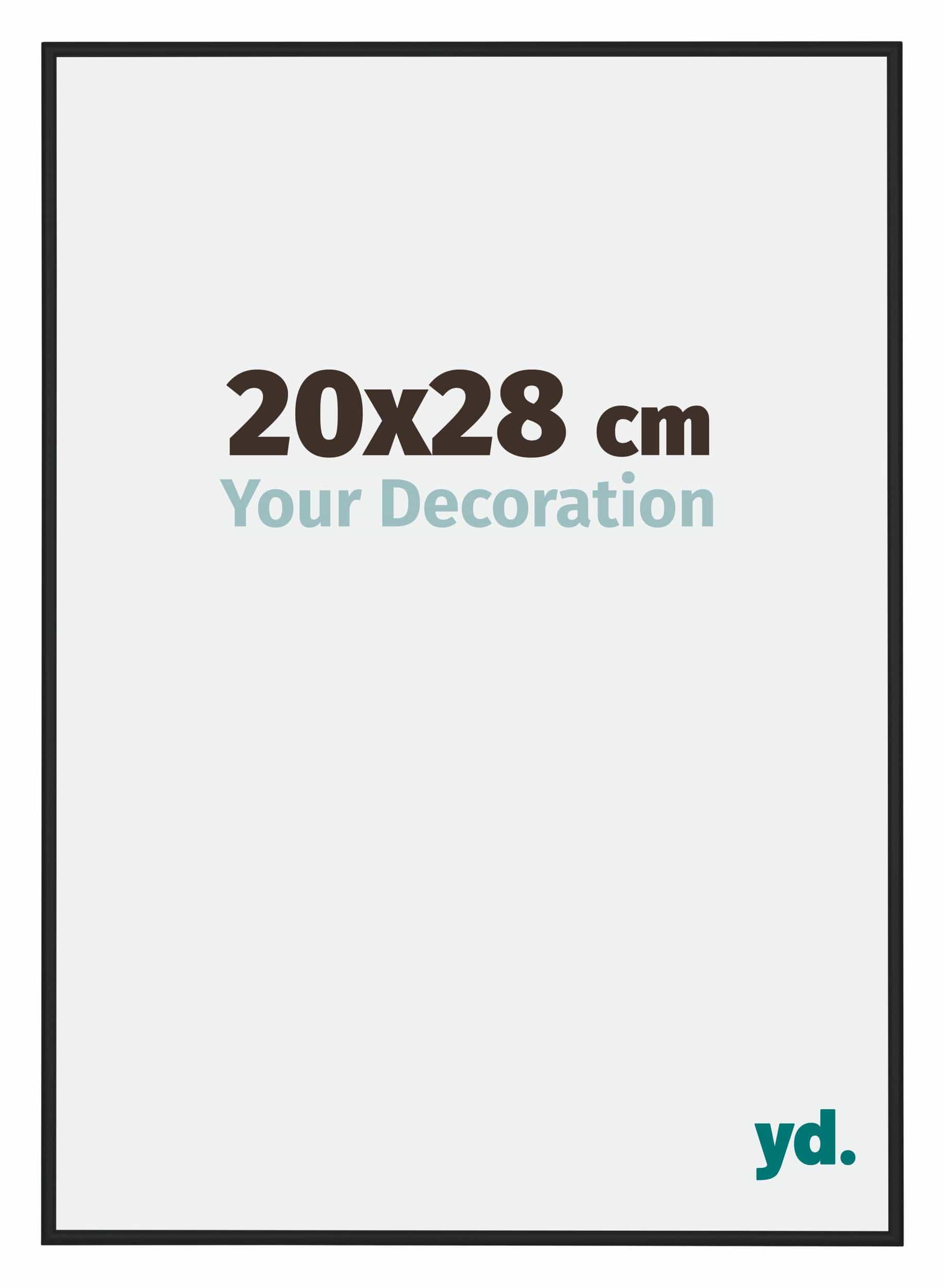 Miami Aluminium Photo Frame 20x28cm Black High Gloss Front Size | Yourdecoration.com