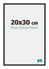 Miami Aluminium Photo Frame 20x30cm Black High Gloss Front Size | Yourdecoration.com