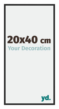 Miami Aluminium Photo Frame 20x40cm Black High Gloss Front Size | Yourdecoration.com
