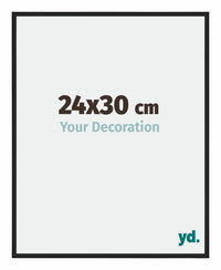 Miami Aluminium Photo Frame 24x30cm Black High Gloss Front Size | Yourdecoration.com