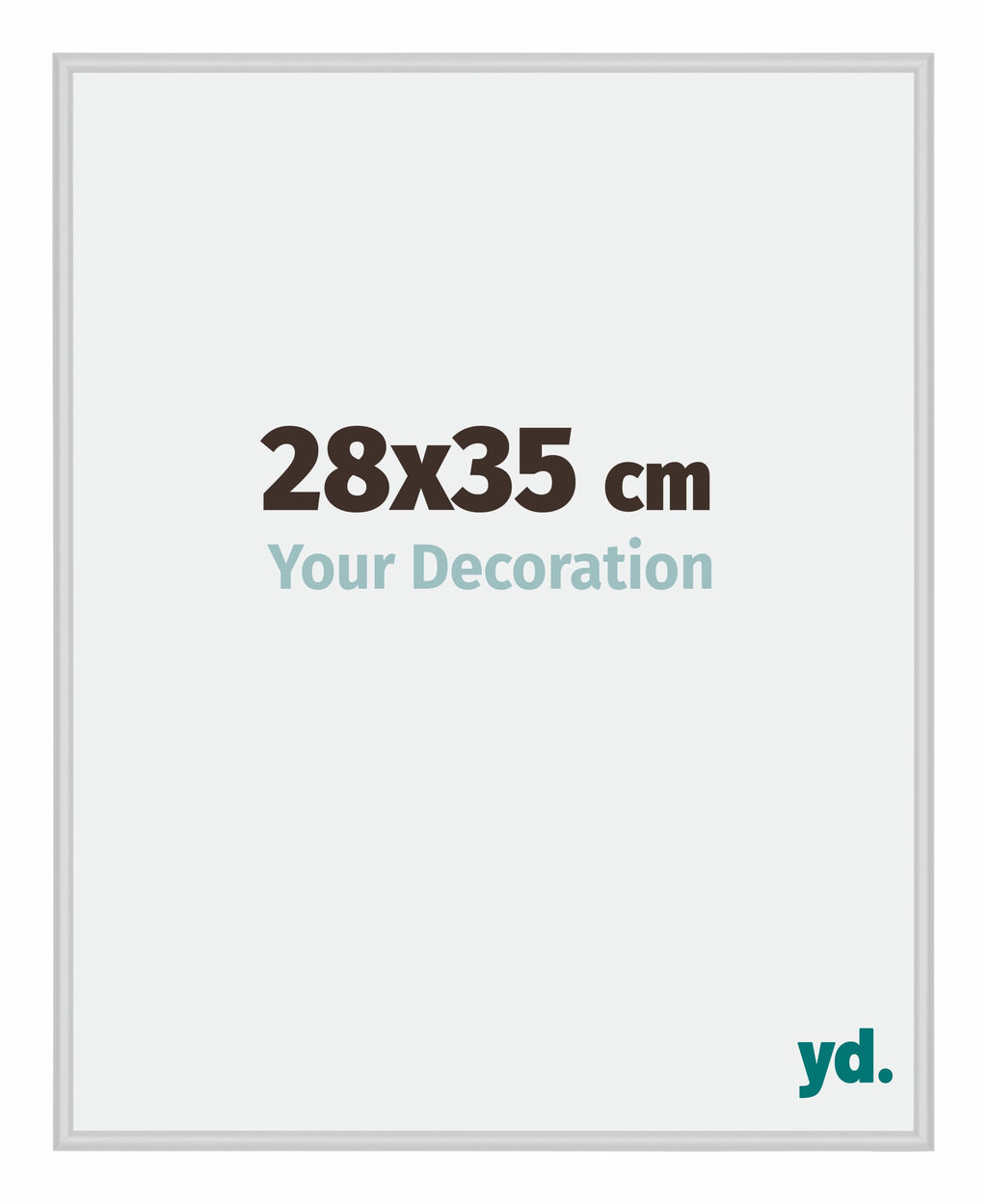Miami Aluminium Photo Frame 28x35cm Silver Matt Front Size | Yourdecoration.com