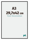 Miami Aluminium Photo Frame 29 7x42cm A3 Black High Gloss Front Size | Yourdecoration.com