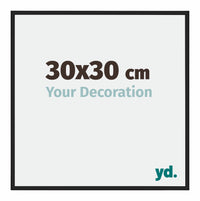 Miami Aluminium Photo Frame 30x30cm Black High Gloss Front Size | Yourdecoration.com