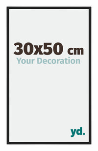 Miami Aluminium Photo Frame 30x50cm Black High Gloss Front Size | Yourdecoration.com