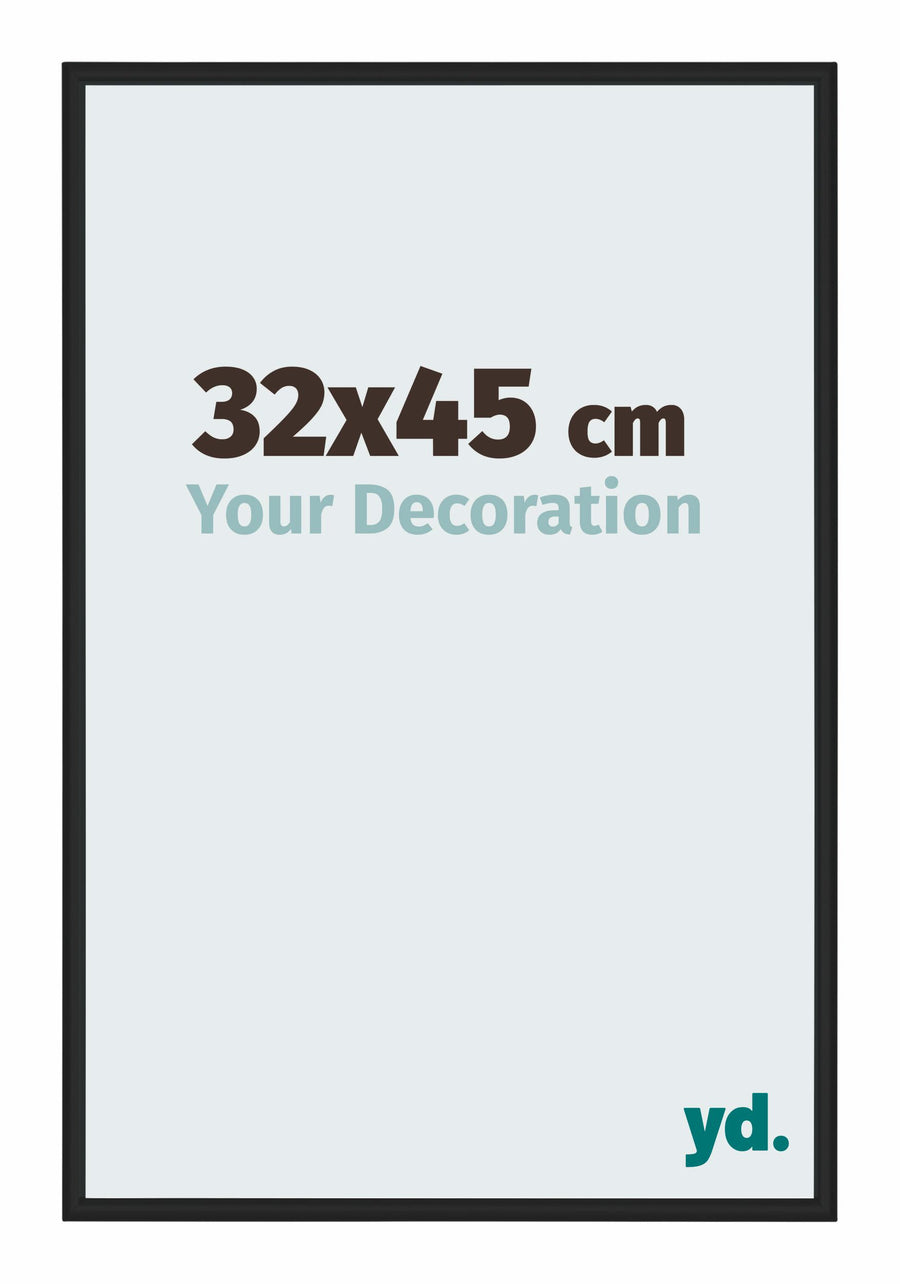 Miami Aluminium Photo Frame 32x45cm Black High Gloss Front Size | Yourdecoration.com