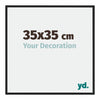 Miami Aluminium Photo Frame 35x35cm Black High Gloss Front Size | Yourdecoration.com
