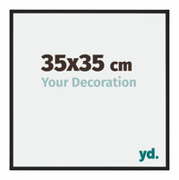 Miami Aluminium Photo Frame 35x35cm Black High Gloss Front Size | Yourdecoration.com