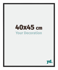 Miami Aluminium Photo Frame 40x45cm Black High Gloss Front Size | Yourdecoration.com